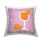 Aperol Spritz Cocktail Outdoor Printed Pillow Design by Natalie Carpentieri, 18 x 7 x 18